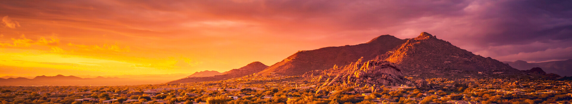 Mountain in Scottsdale at sunset